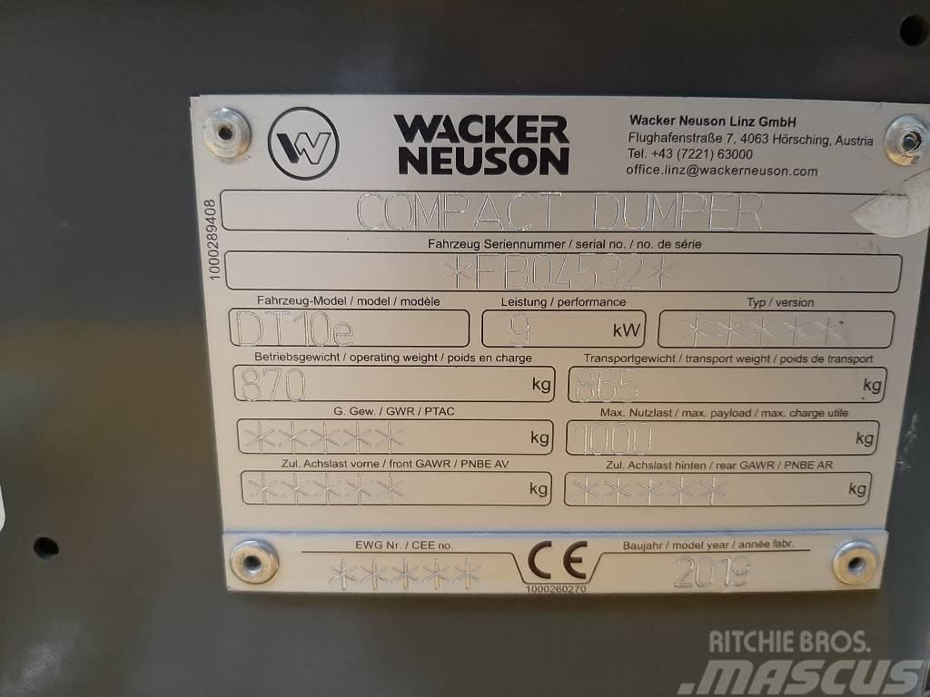 Wacker Neuson DT10e Dumpers de lagartas