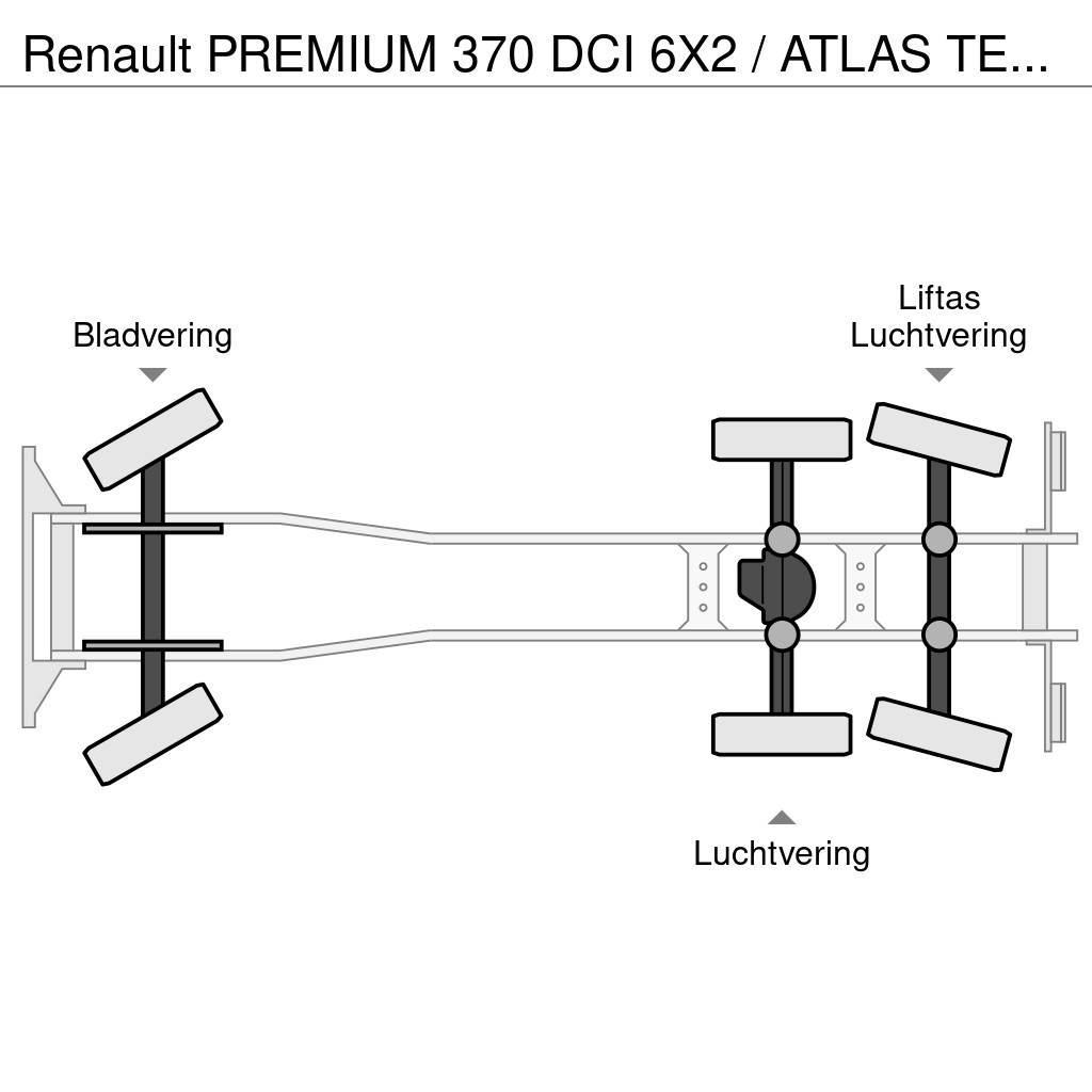 Renault PREMIUM 370 DCI 6X2 / ATLAS TEREX 240.2 E-A4 / 24 Camiões estrado/caixa aberta