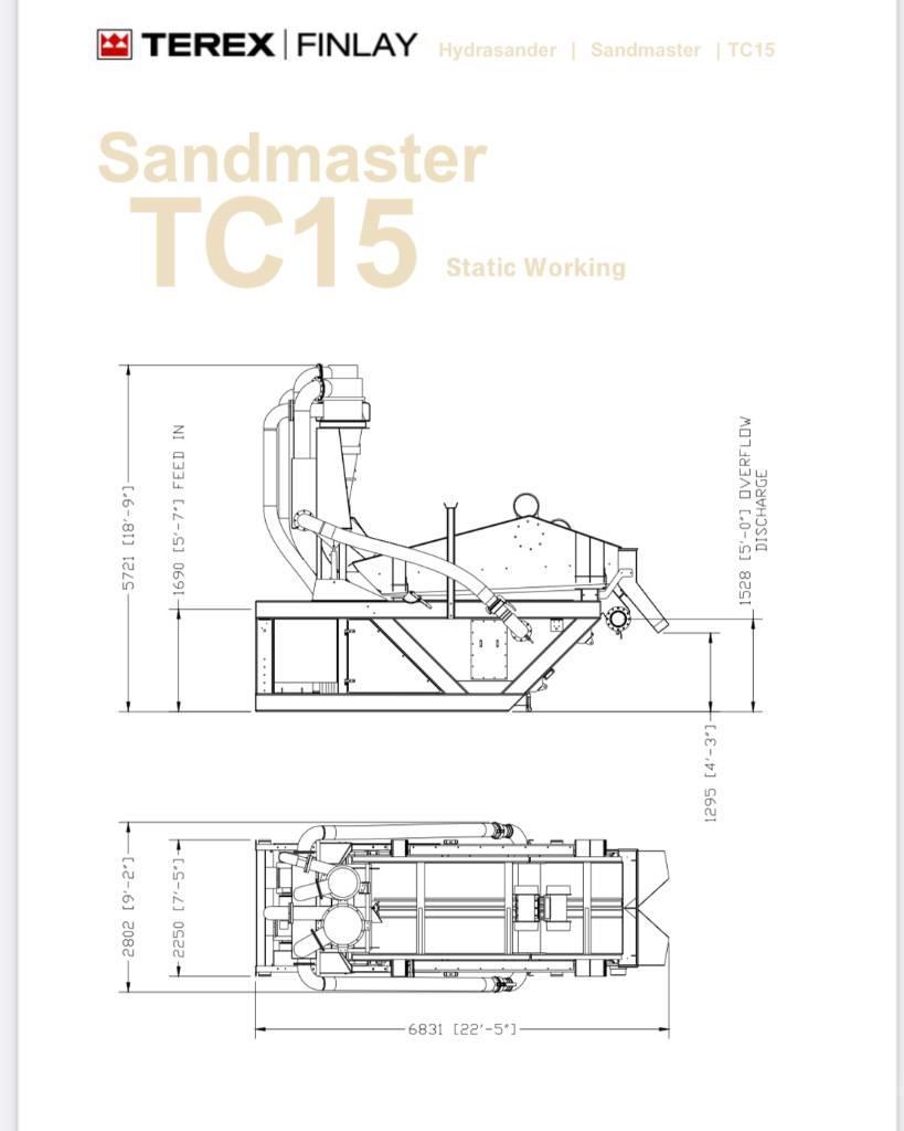 Terex Finlay TC 15 sandmaster Hydrocyklon odwadniacz Distribuidores Agregados