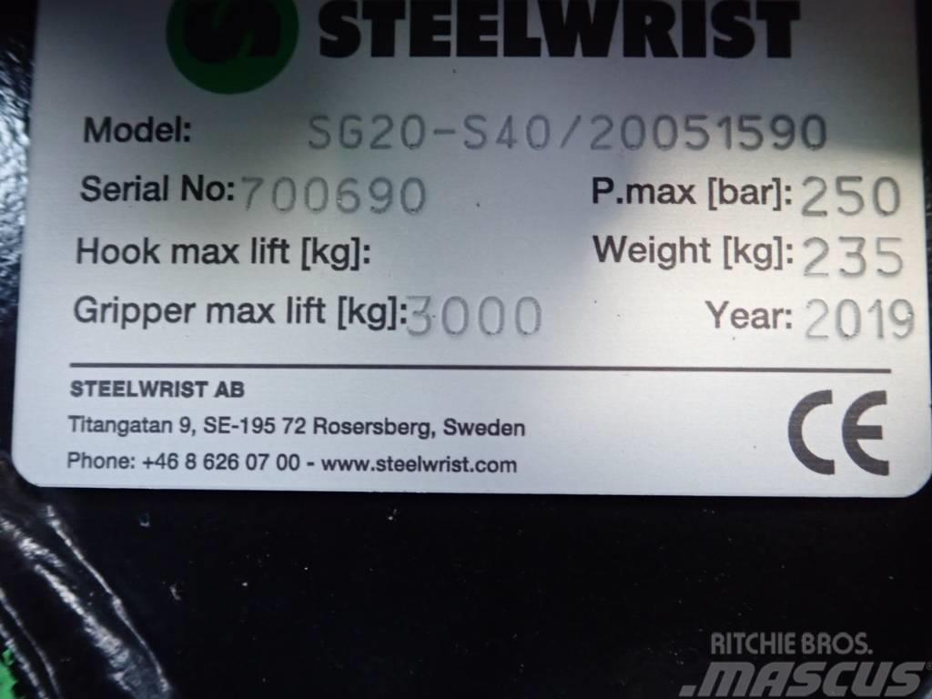 Steelwrist Sortiergreifer SG20 passend zu Volvo ECR35 Garras