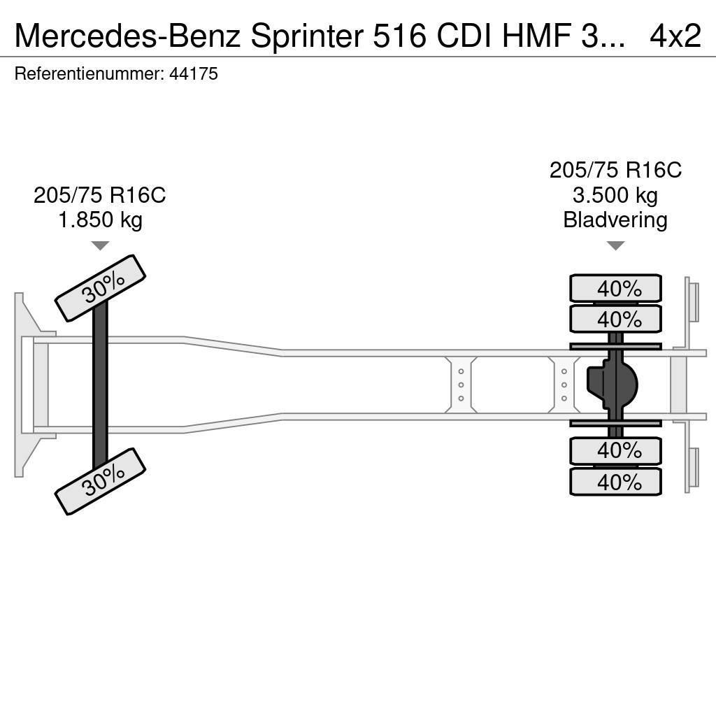 Mercedes-Benz Sprinter 516 CDI HMF 3 Tonmeter laadkraan Gruas Todo terreno