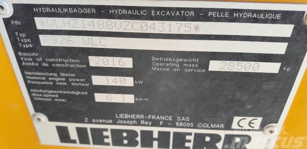 Liebherr R 926 WLC Escavadoras de rastos