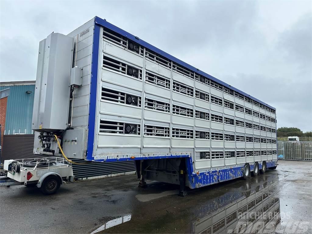 Pezzaioli 5-stock Grise trailer 5-stock Semi Reboques Transporte Animais