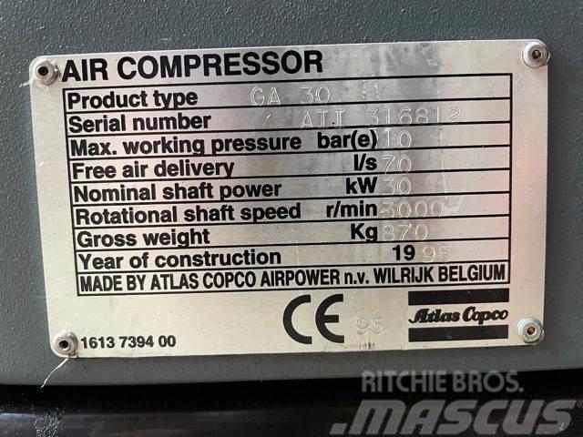 Atlas Copco GA30 el-skruekompressor Compressores