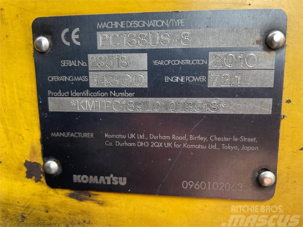 Komatsu PC138US-8 gravemaskine til ophug Escavadoras de rastos