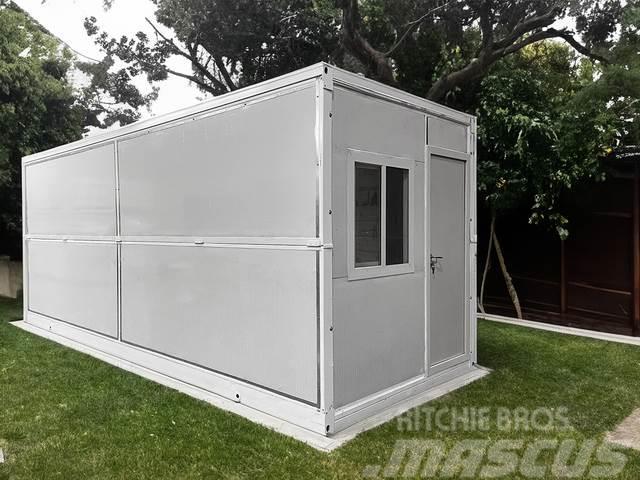  20 ft x 8 ft x 8 ft Foldable Metal Storage Shed wi Contentores de armazenamento