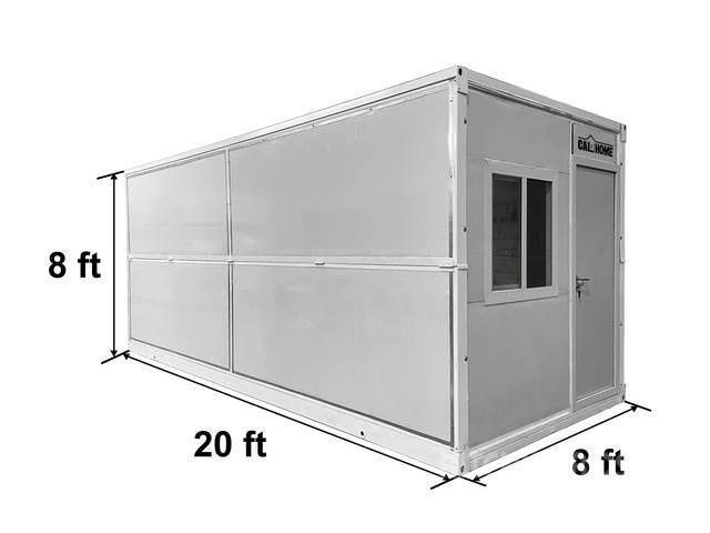  20 ft x 8 ft x 8 ft Foldable Metal Storage Shed wi Contentores de armazenamento