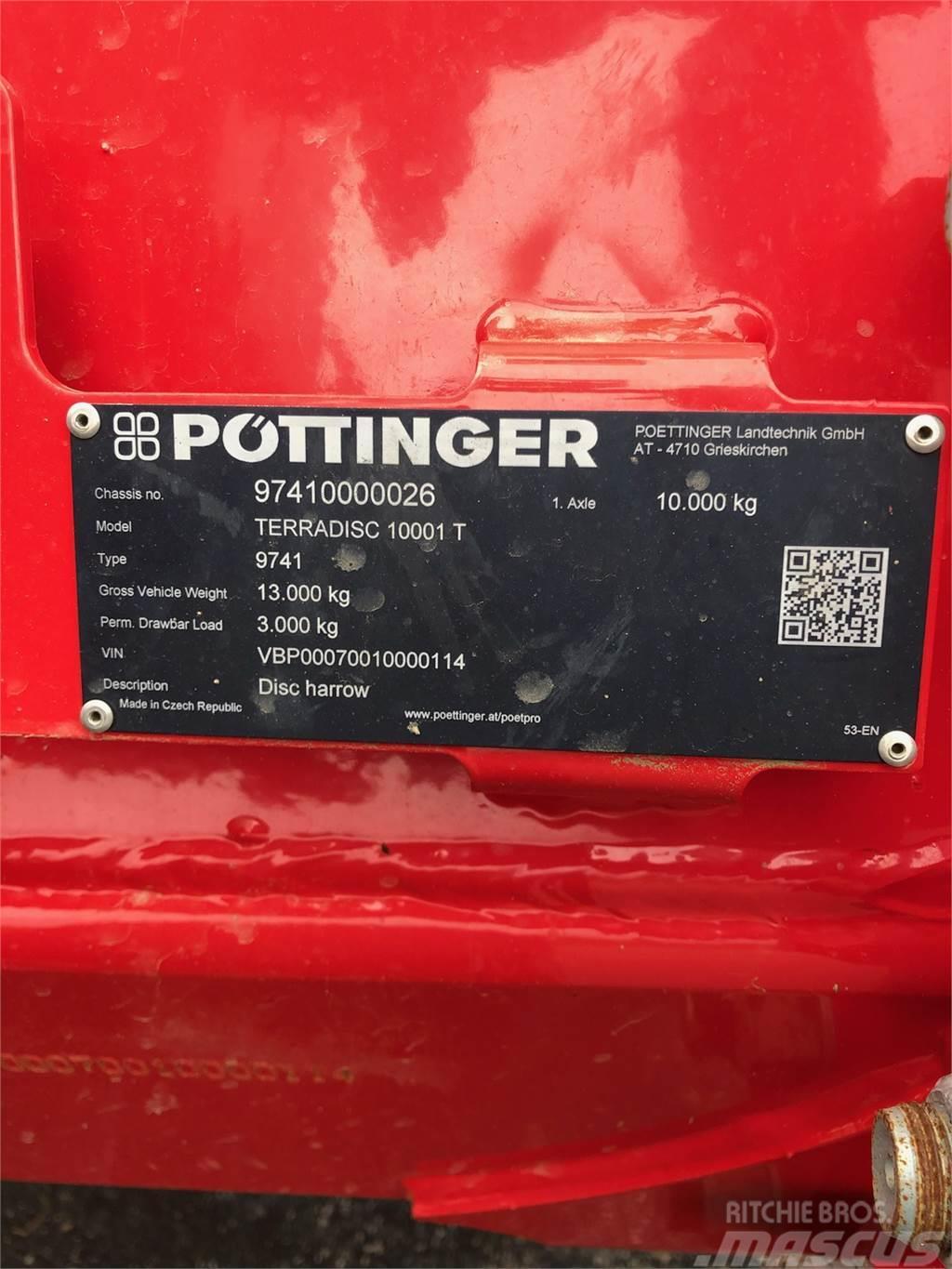 Pöttinger TERRADISC 10001T 32.5 Outras máquinas de lavoura e acessórios