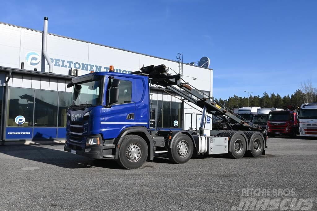 Scania G500 8x4 Euro6 Vaijeri Camiões caixa desmontável com elevador de cabo