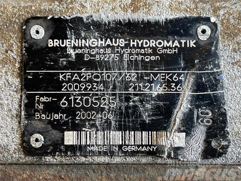 Brueninghaus Hydromatik BRUENINGHAUS HYDROMATIK HYDRAULIC PUMP KFA2FO107 Hidráulica