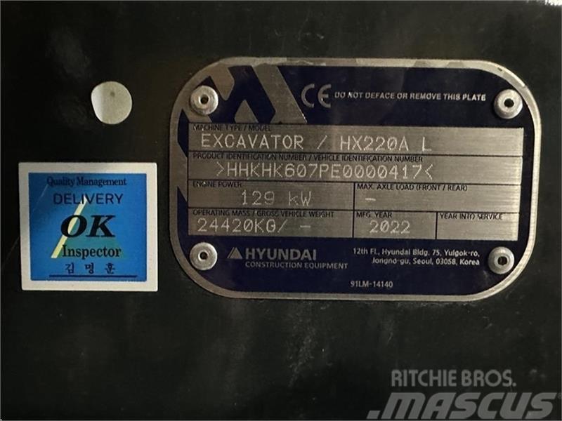 Hyundai HX220AL Escavadoras de rastos