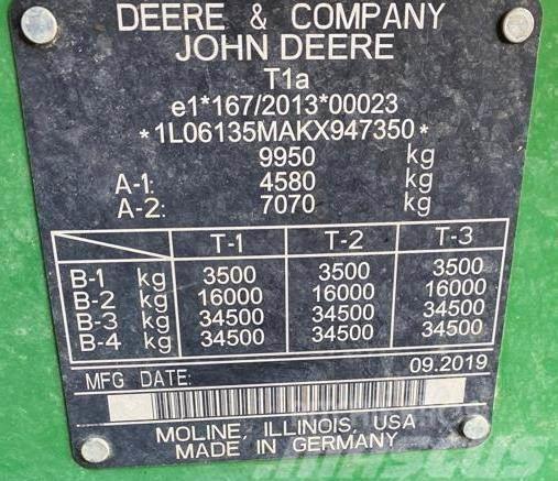John Deere 6135M Tratores Agrícolas usados