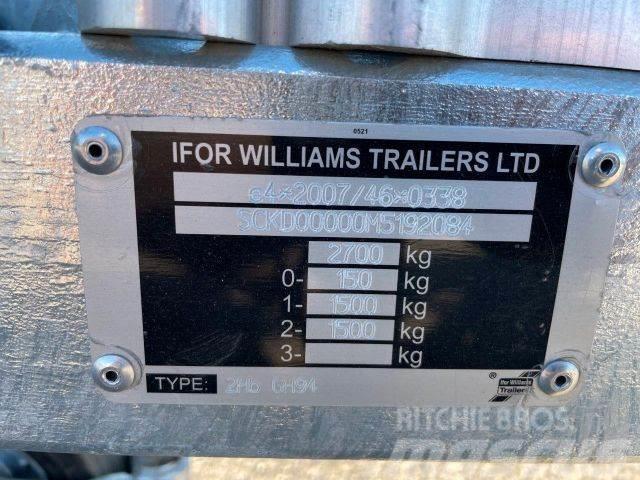 Ifor Williams 2Hb GH27, NEW NOT REGISTRED,machine transport084 Reboques carga baixa