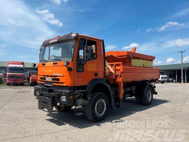 Iveco MAGIRUS 4x4 threesided kipper with crane vin 048 Outros Camiões
