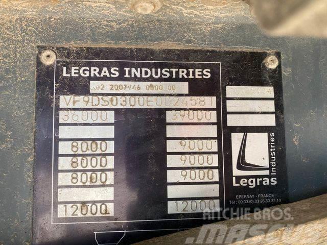 Legras walking floor 92m3 ALU body, vin 581 Semi-Reboques Caixa Fechada