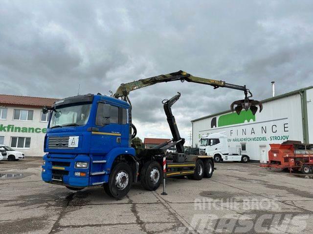MAN TGA 41.460 for containers and scrap + crane 8x4 Camiões Ampliroll