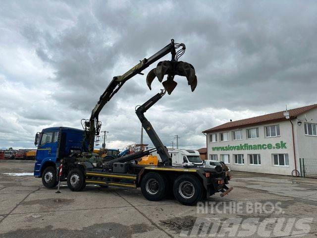 MAN TGA 41.460 for containers and scrap + crane 8x4 Camiões grua
