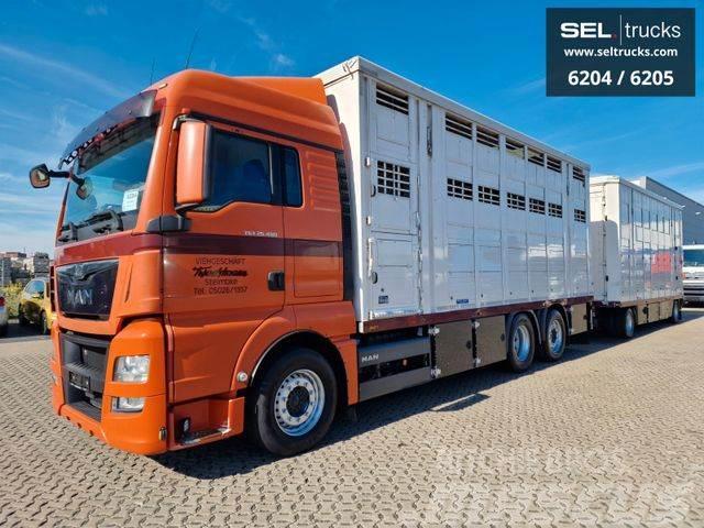 MAN TGX 26.480 / KOMPLETT /Hub/3 Stock/Durchlade Camiões de transporte de animais