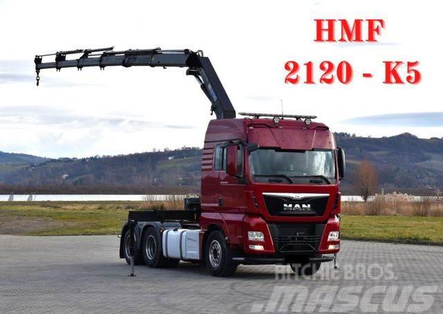 MAN TGX 28.480 Sattelzugmaschine + HMF 2120 K5/FUNK Tractores (camiões)