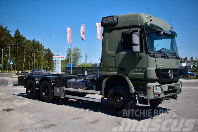 Mercedes-Benz ACTROS 3344 6x6 Chassis Twist Lock BDF LIKE NEW! Camiões de chassis e cabine