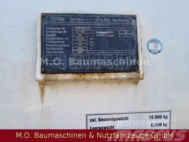  Saugwagenanhänger / Tollense TH 93 / 14.000 L Reboques cisterna