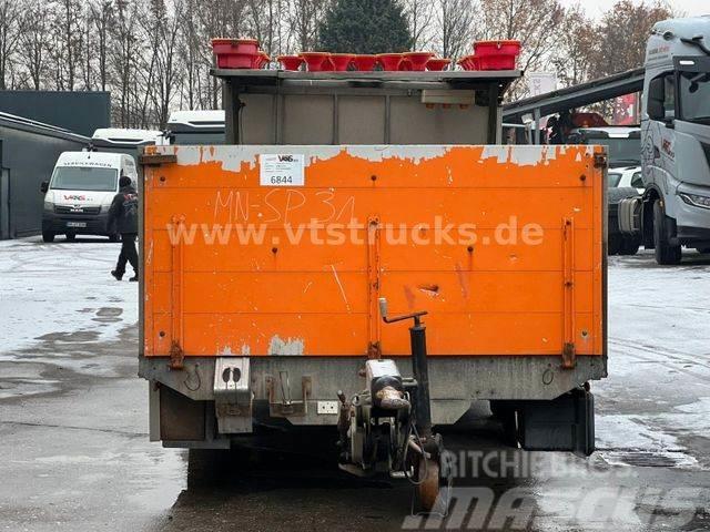  Trebbiner KH 35.52 Pritsche mit Verkehrsleitschild Reboques estrado/caixa aberta