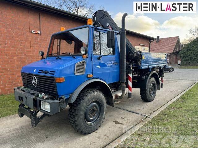 Unimog U 1250 Hiab Kran 13 m max. 4,5 t Zapfwelle Camiões grua