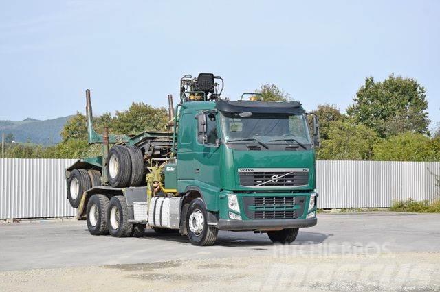 Volvo FH 500 * LOGLIFT F251 S80A + Anhänger /6x4 Camiões de transporte de troncos