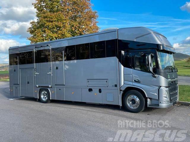 Volvo FM 380, 5 Pferde,Wohnung m Pop Out Camiões de transporte de animais