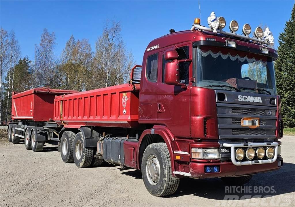 Scania R 164/ Jyki 4-aks. letkukasetti. Camiões basculantes