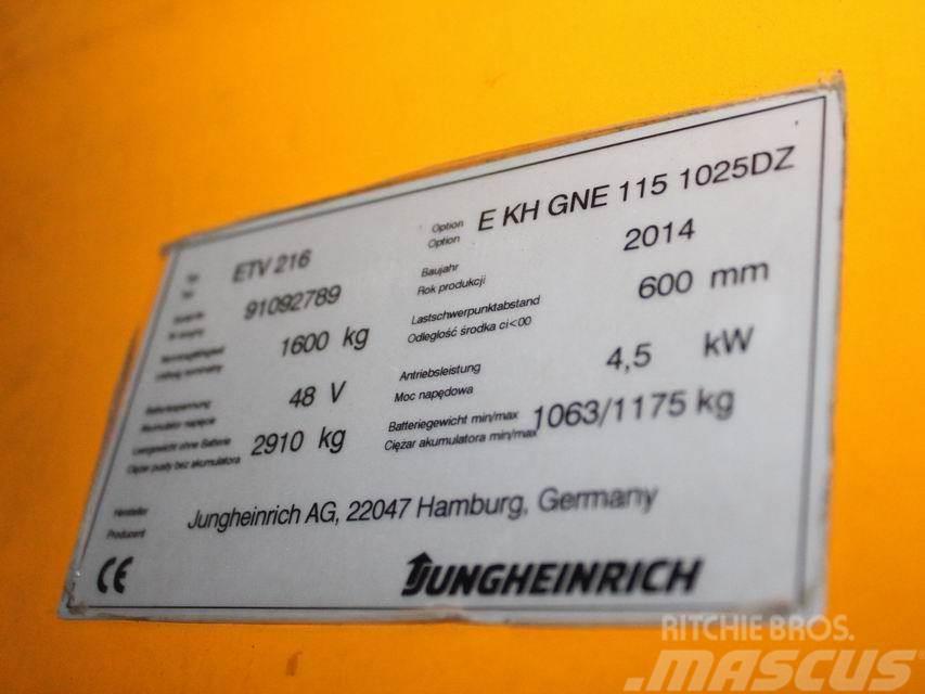 Jungheinrich ETV 216 E KH GNE 115 1025DZ Empilhadores Elevadores