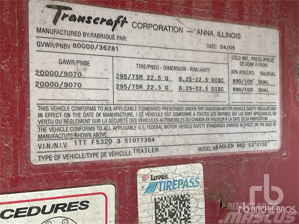 Transcraft 53 ft T/A Spread Axle Semi Reboques estrado/caixa aberta