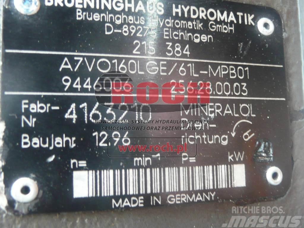 Brueninghaus Hydromatik A7VO160LGE/61L-MPB01 9446006 256.28.00.03 Hidráulica