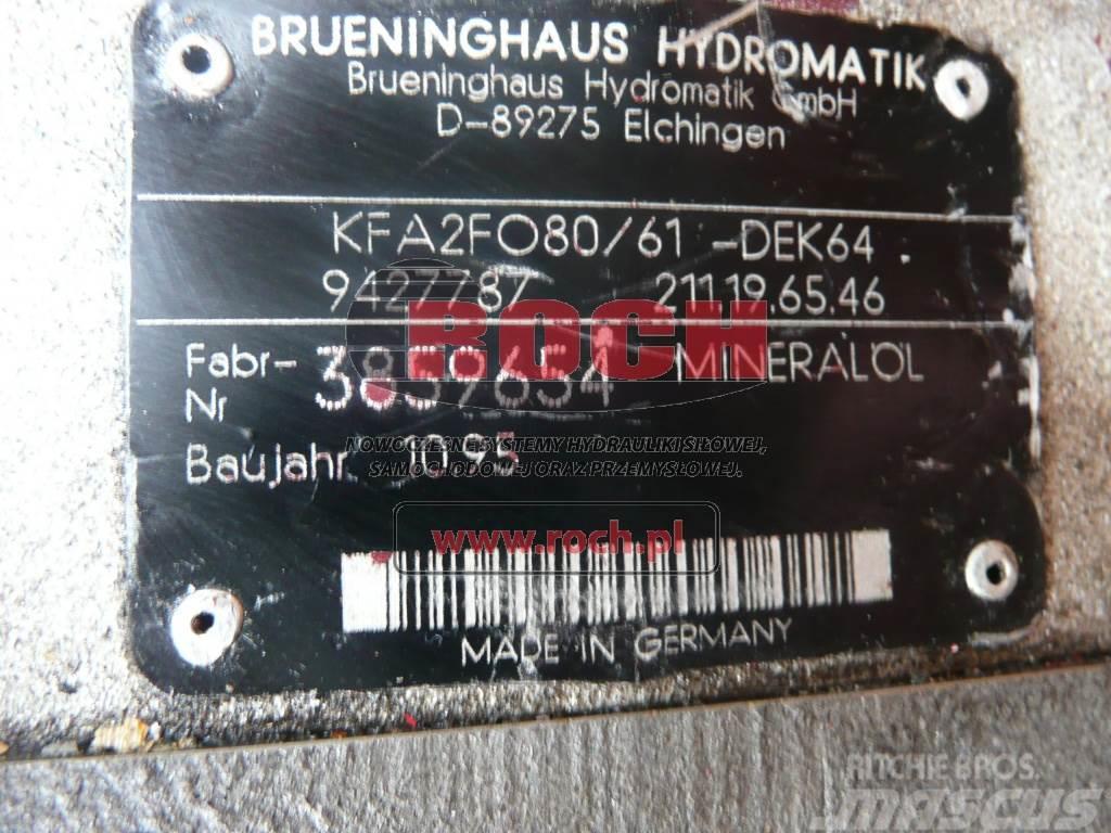 Brueninghaus Hydromatik KFA2F080/61-DEK64 9427787 211.19.65.46 Hidráulica