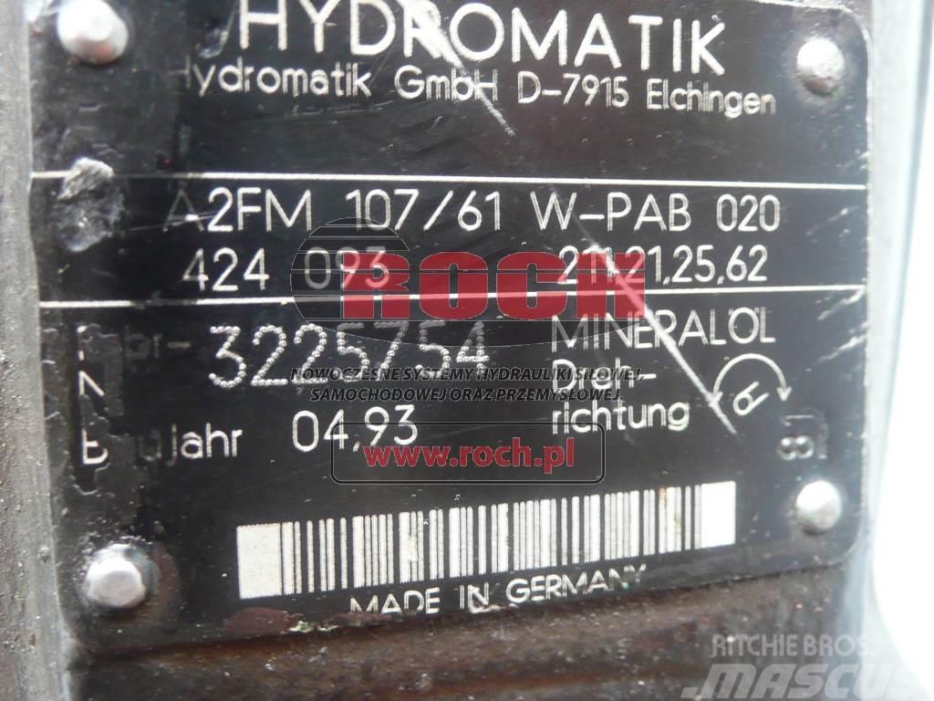 Hydromatik A2FM107/61W-PAB020 424093 211.21.25.62 Motores