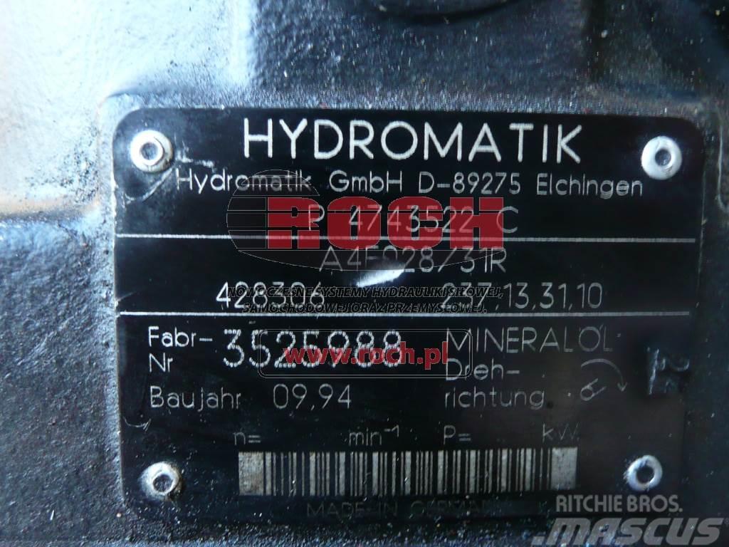 Hydromatik A4FO28/31R 428306 237.13.31.10 Hidráulica