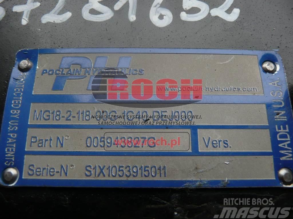 Poclain MG18-2-118-00G-1C40-DEJ000 005943827-G 87281652 Motores