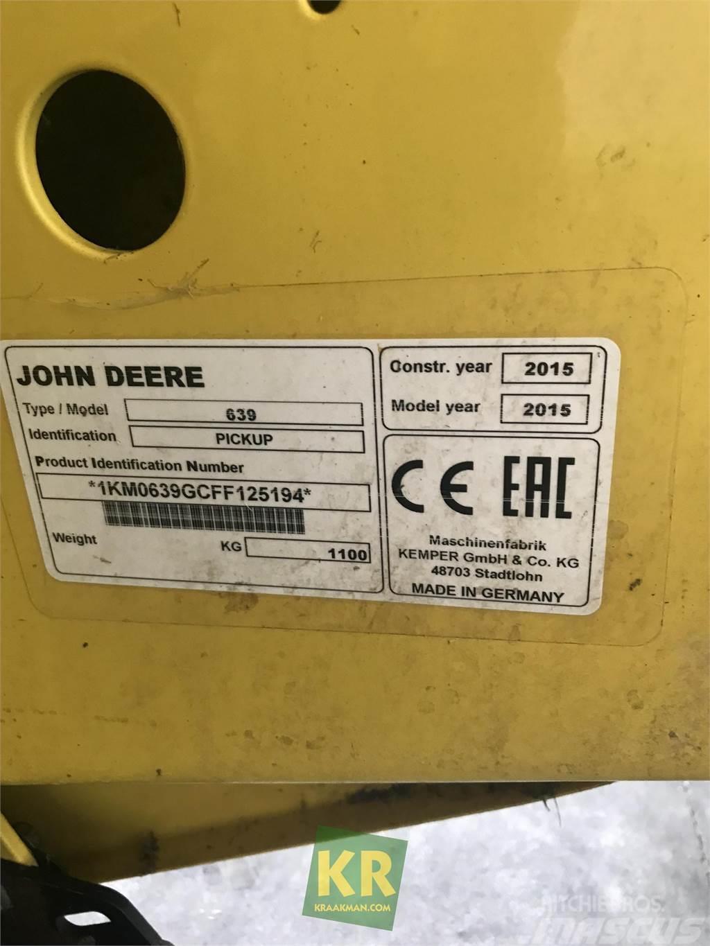 John Deere 639 Acessórios de forrageiras auto-propulsionadas