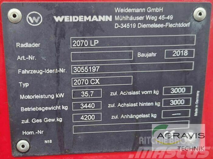Weidemann 2070 CX LP Pás carregadoras de rodas