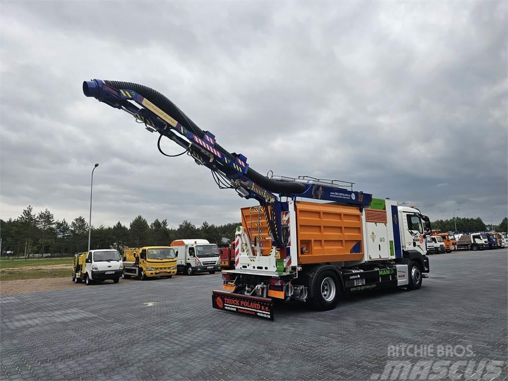 MAN RSP ESE 18/4-KM Saugbagger vacuum cleaner excavato Camiões Municipais / Uso Geral