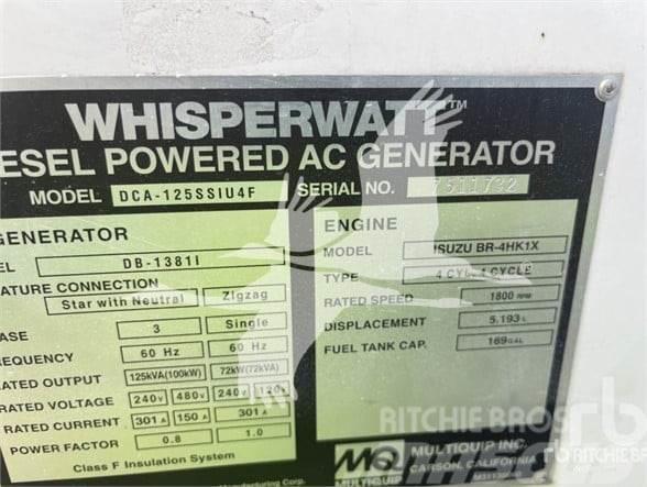 MultiQuip WHISPERWATT DCA125SSIU4F Geradores Gás