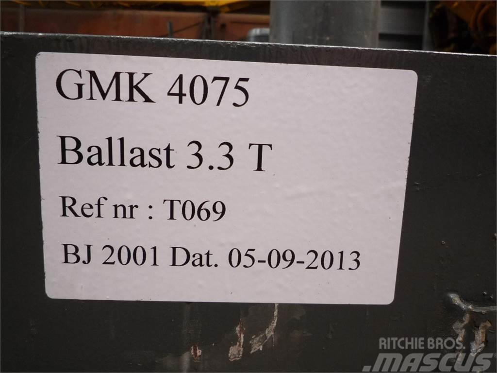 Grove GMK 4075 counterweight 3,3 ton Peças e equipamento de gruas