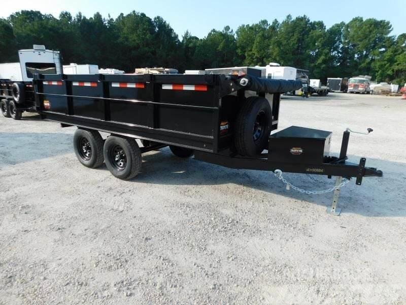  Covered Wagon Trailers 6x12 Deckover Dump Reboques basculantes