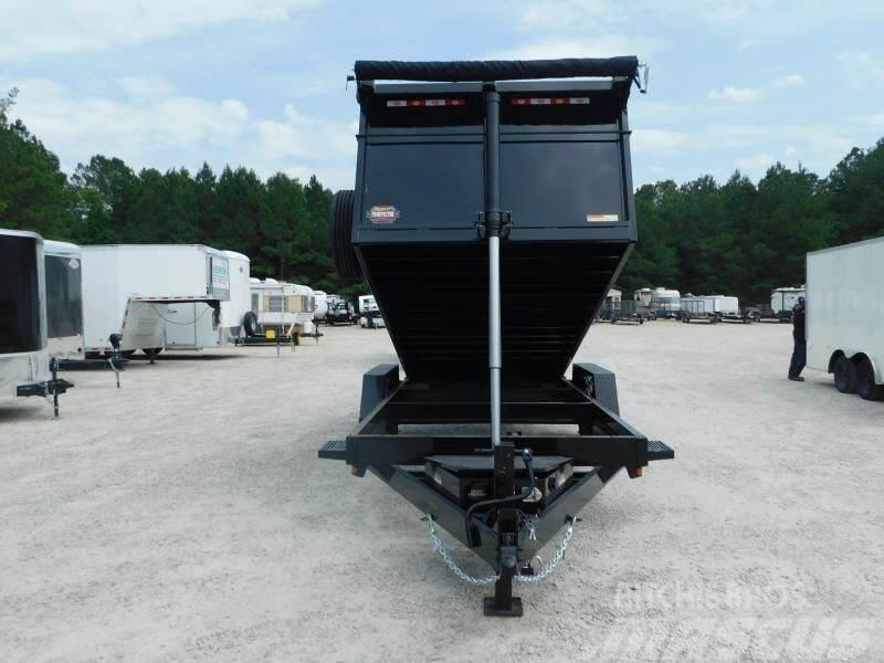  Covered Wagon Trailers 7x16 Telescoping Dump Reboques basculantes