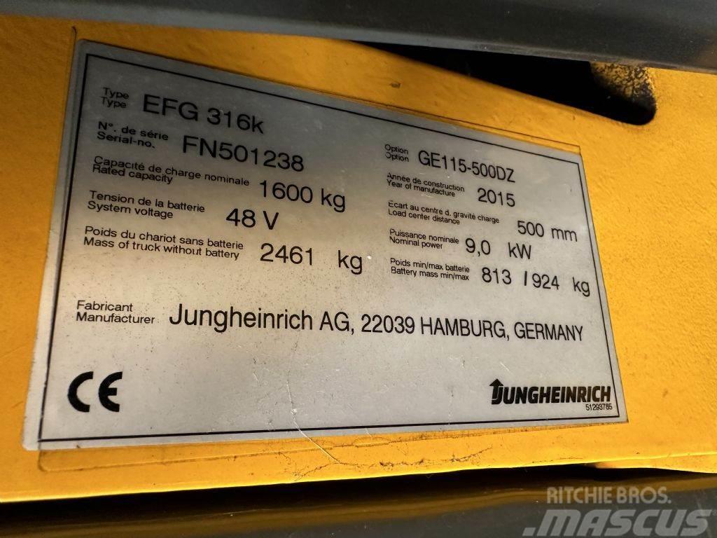 Jungheinrich EFG 316k - TRIPLEX 5 m Empilhadores eléctricos
