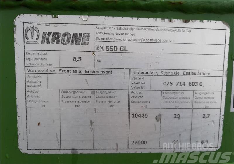 Krone ZX 550 GL Reboques agricolas de uso geral