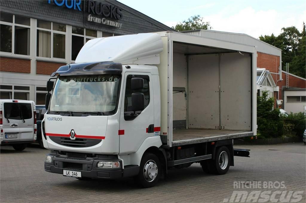 Renault Midlum Koffer 4,1m seitliches Rolltor + Tür Camiões de caixa fechada