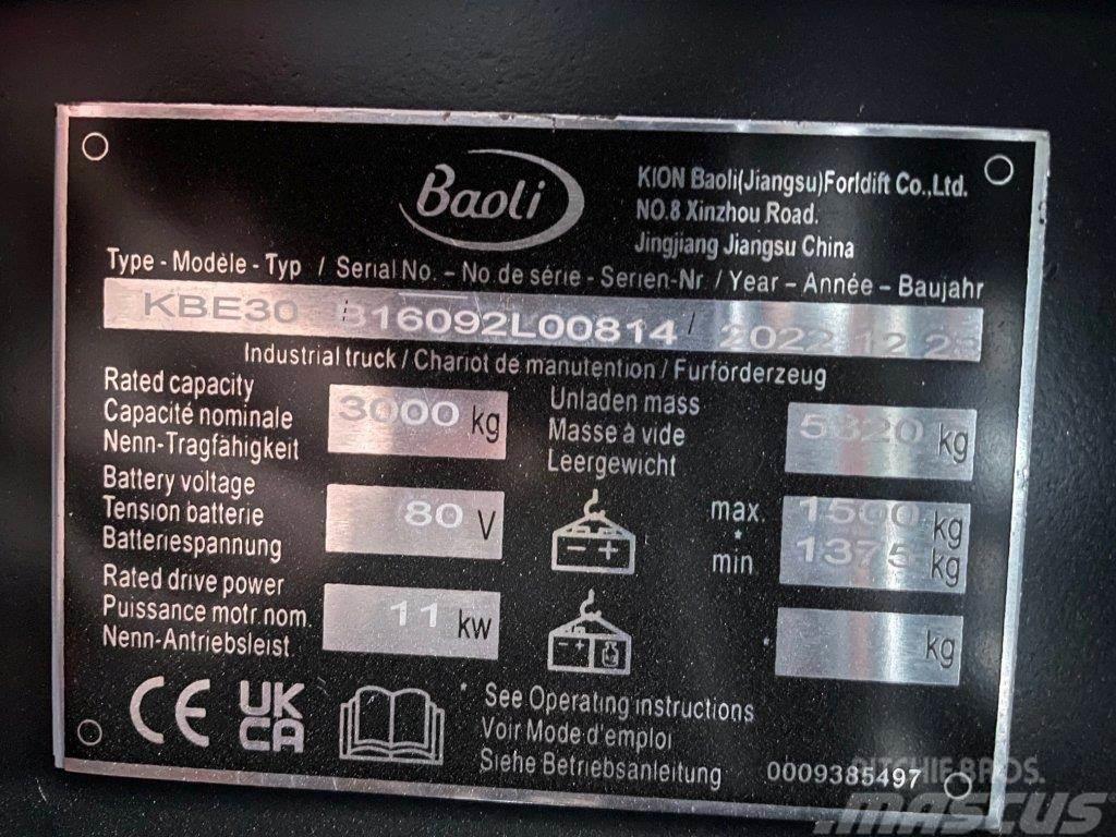 Baoli KBE30 Empilhadores eléctricos